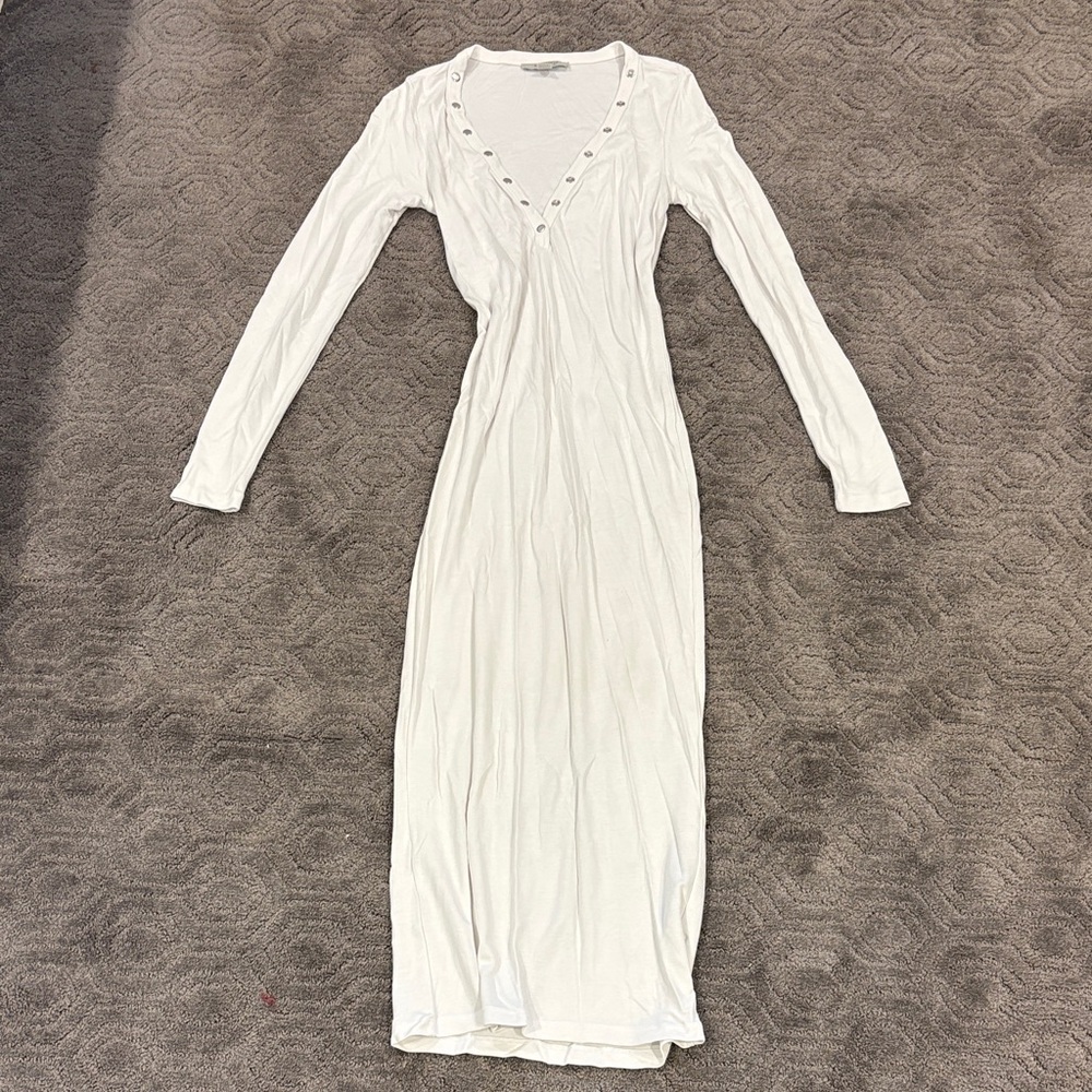 All Saints White Long Sleeve Dress